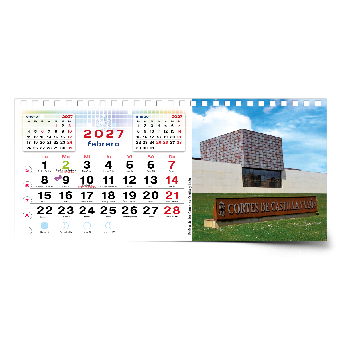 Calendario de mesa con wire-O W-220 UN PASEO POR VALLADOLID - Imagen 6