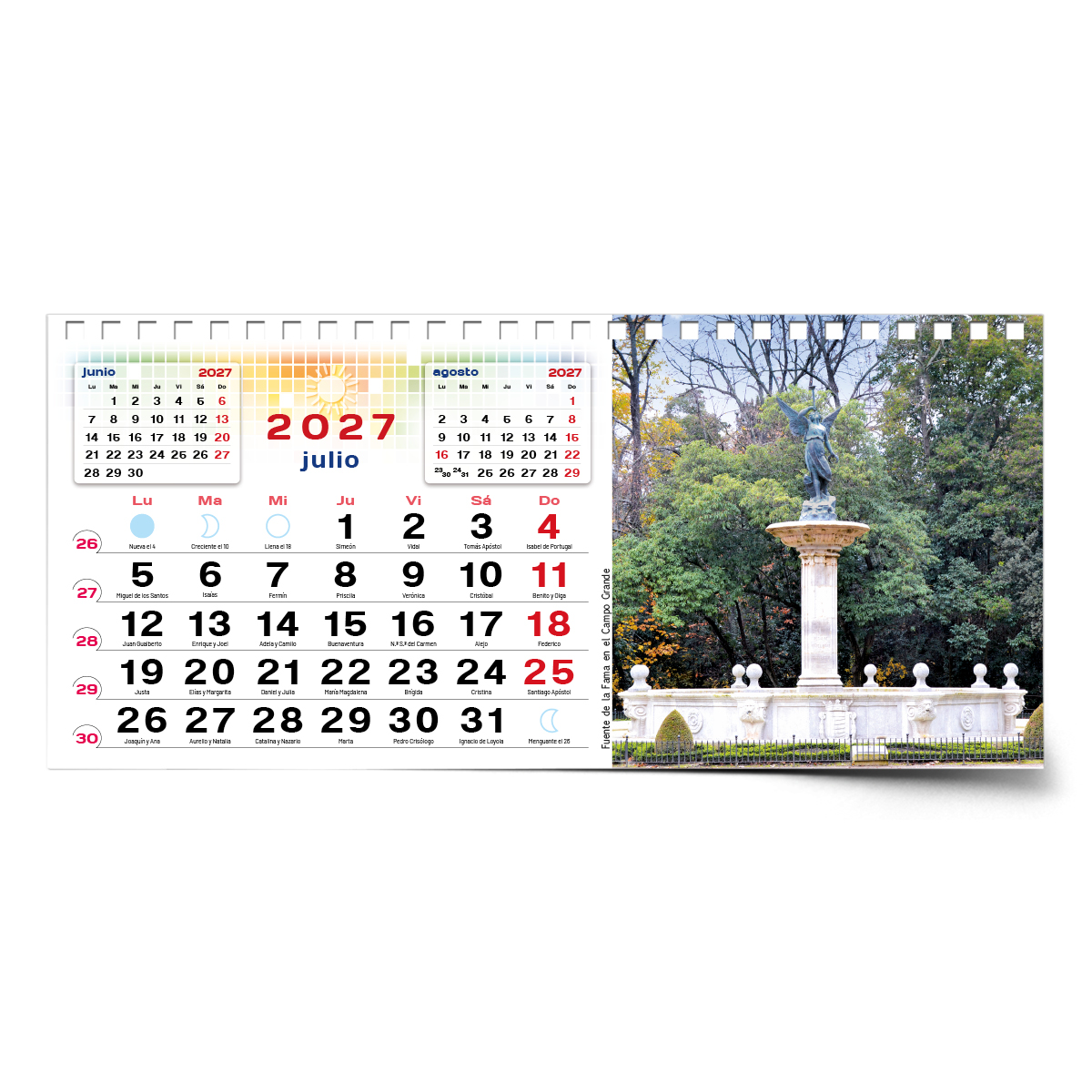 Calendario de mesa con wire-O W-220 UN PASEO POR VALLADOLID - Imagen 11