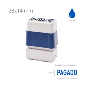 Sello preentintado 14x38 mm