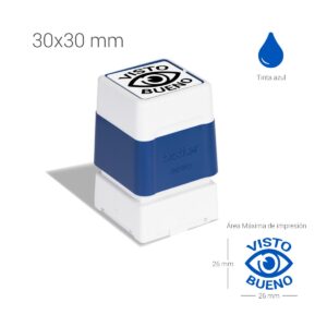 Sello preentintado 30x30 mm