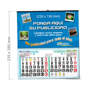Calendario de pared con faldilla BIMENSUAL 235 mm