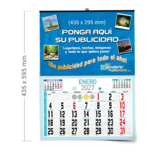 Calendario de pared con faldilla NOTAS 435 mm