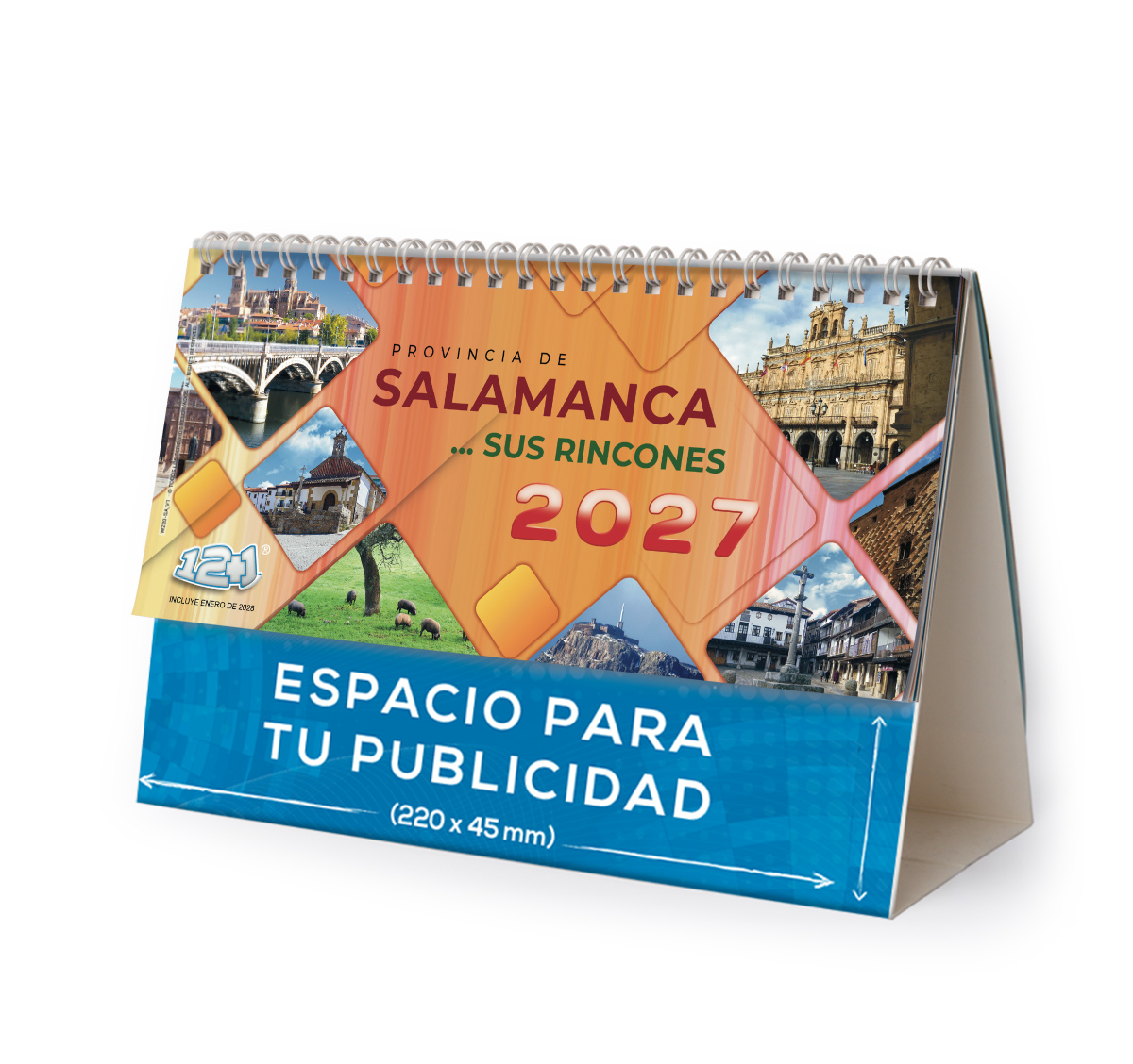 Calendario de mesa con wire-O W-220 SALAMANCA Y SUS RINCONES