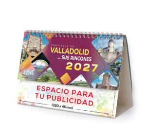 Calendario de mesa con wire-O W-220 VALLADOLID Y SUS RINCONES