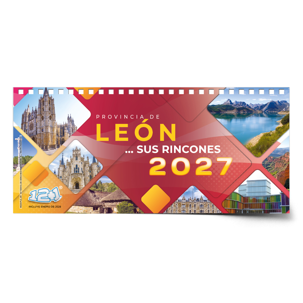 Calendario de mesa con wire-O W-220 LEÓN Y SUS RINCONES - Imagen 4