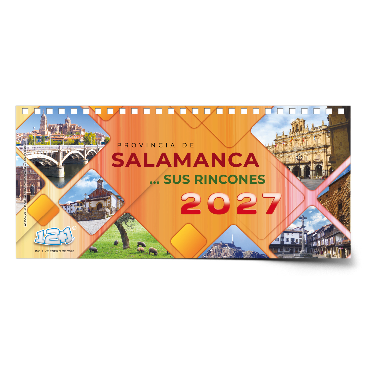 Calendario de mesa con wire-O W-220 SALAMANCA Y SUS RINCONES - Imagen 4