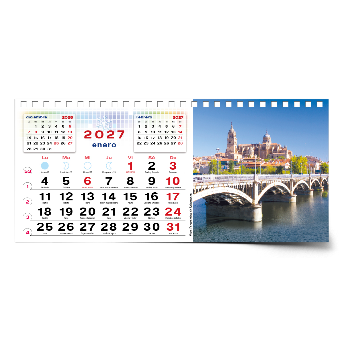 Calendario de mesa con wire-O W-220 SALAMANCA Y SUS RINCONES - Imagen 5