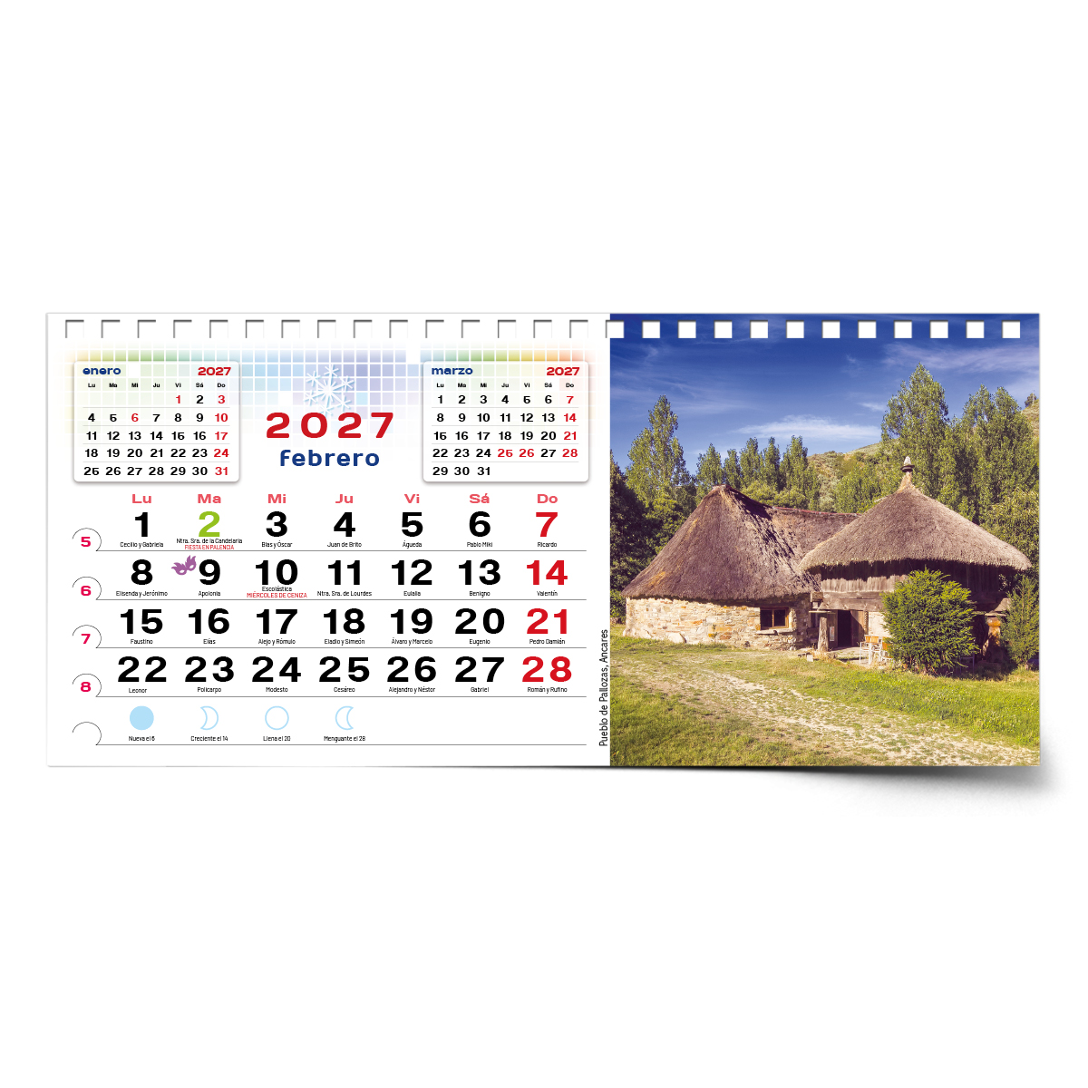 Calendario de mesa con wire-O W-220 LEÓN Y SUS RINCONES - Imagen 6