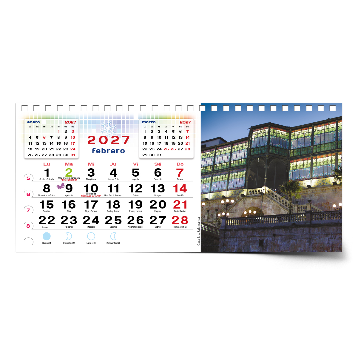Calendario de mesa con wire-O W-220 SALAMANCA Y SUS RINCONES - Imagen 6