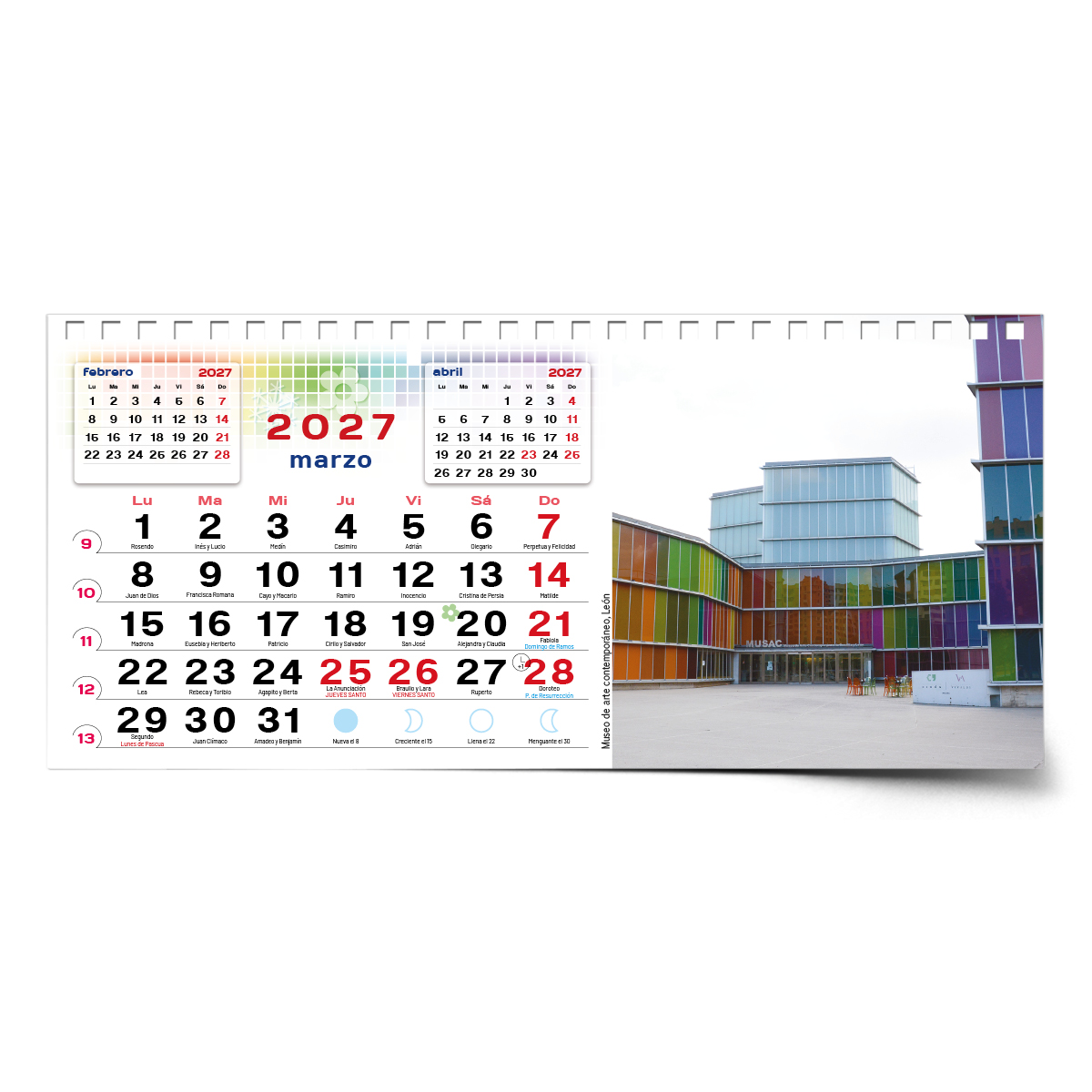 Calendario de mesa con wire-O W-220 LEÓN Y SUS RINCONES - Imagen 7