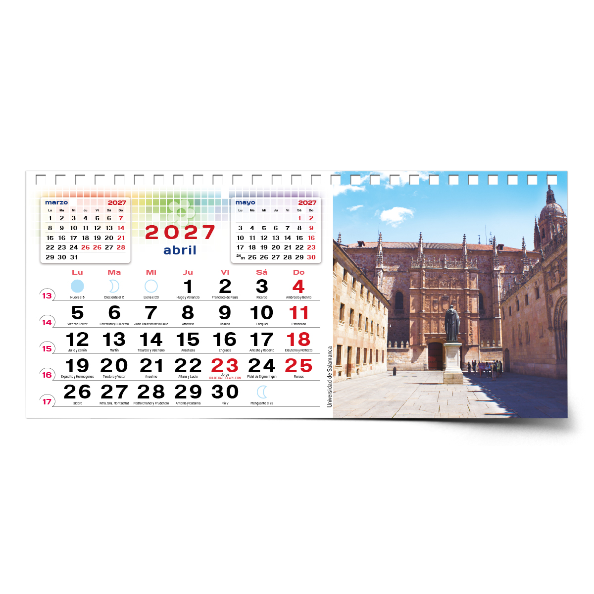 Calendario de mesa con wire-O W-220 SALAMANCA Y SUS RINCONES - Imagen 8
