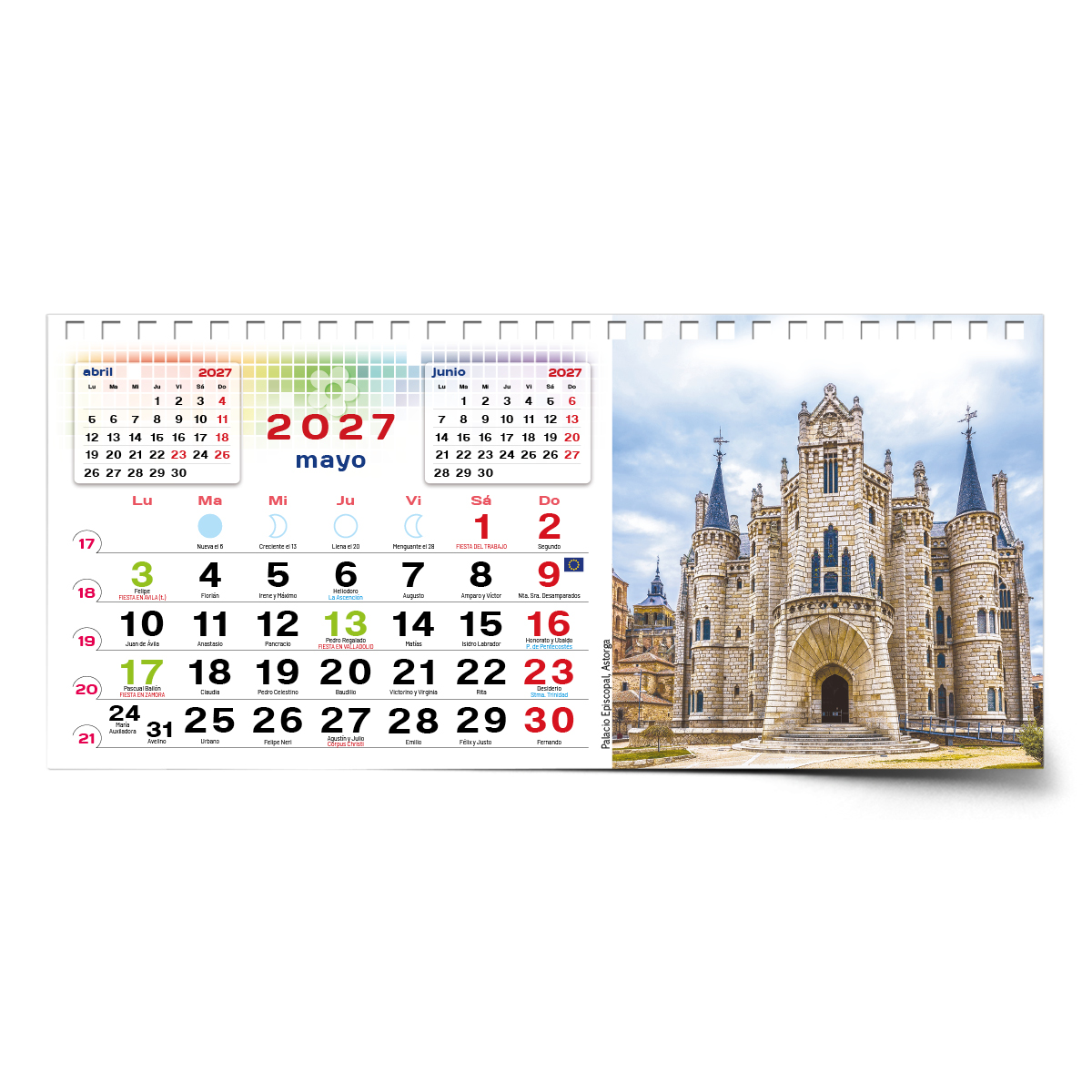 Calendario de mesa con wire-O W-220 LEÓN Y SUS RINCONES - Imagen 9
