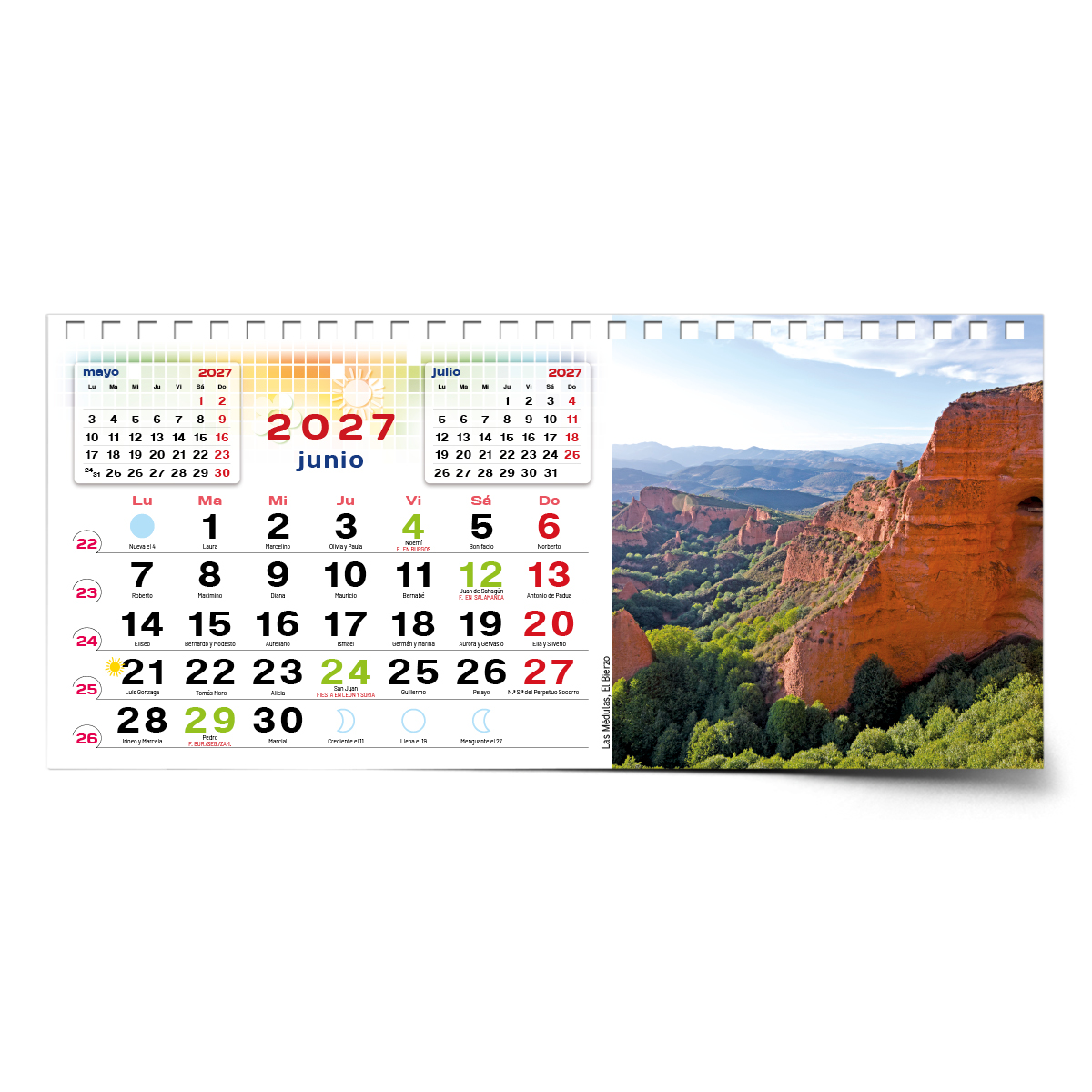 Calendario de mesa con wire-O W-220 LEÓN Y SUS RINCONES - Imagen 10