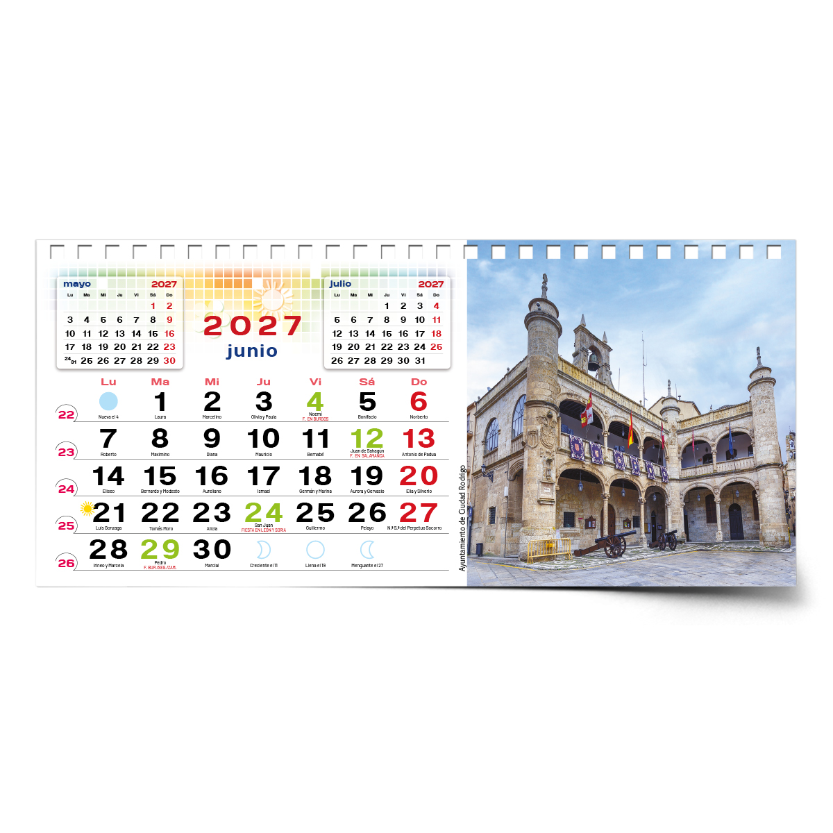 Calendario de mesa con wire-O W-220 SALAMANCA Y SUS RINCONES - Imagen 10