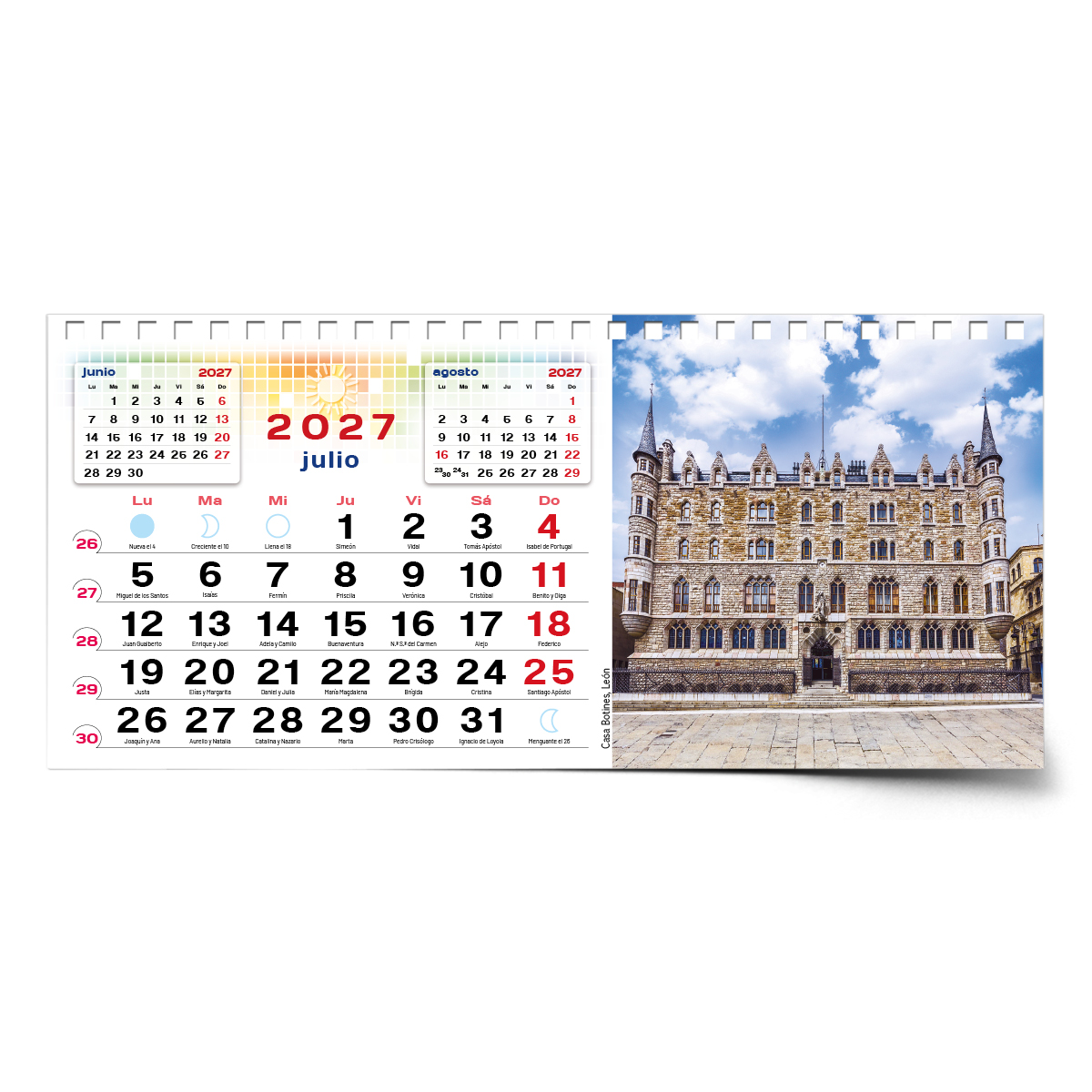 Calendario de mesa con wire-O W-220 LEÓN Y SUS RINCONES - Imagen 11