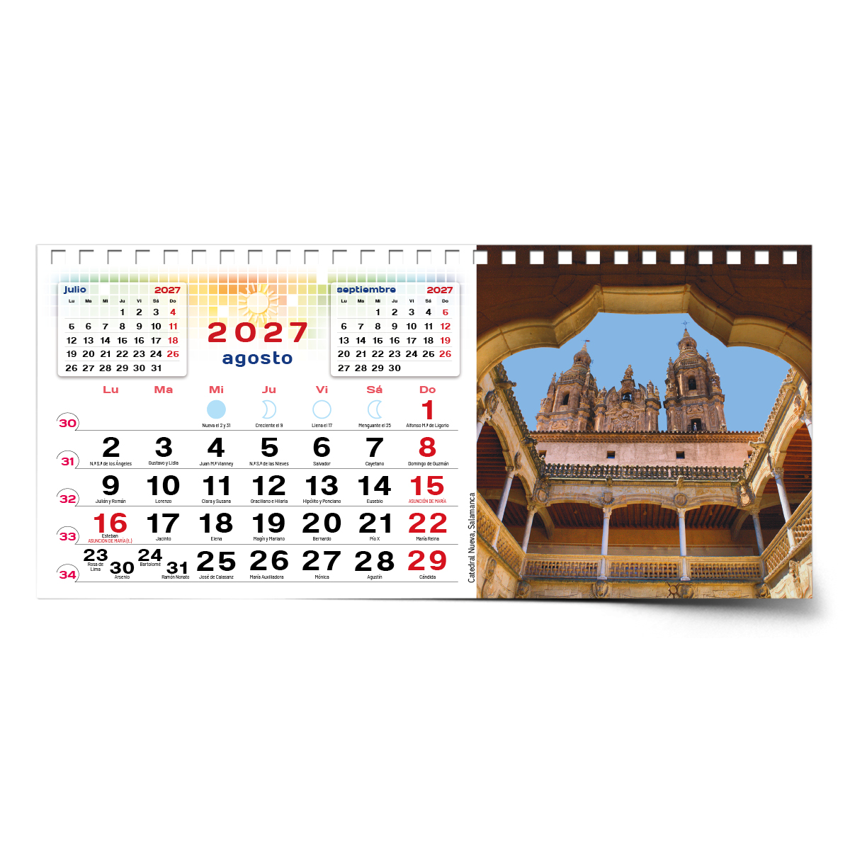 Calendario de mesa con wire-O W-220 SALAMANCA Y SUS RINCONES - Imagen 12
