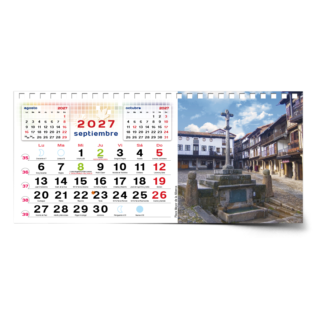 Calendario de mesa con wire-O W-220 SALAMANCA Y SUS RINCONES - Imagen 13