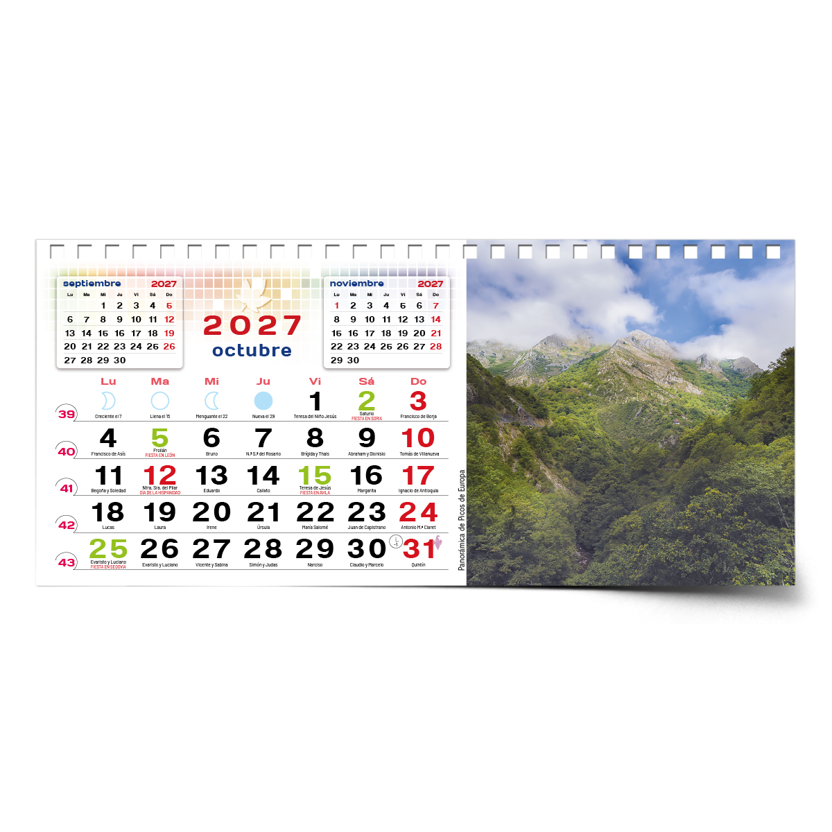 Calendario de mesa con wire-O W-220 LEÓN Y SUS RINCONES - Imagen 14