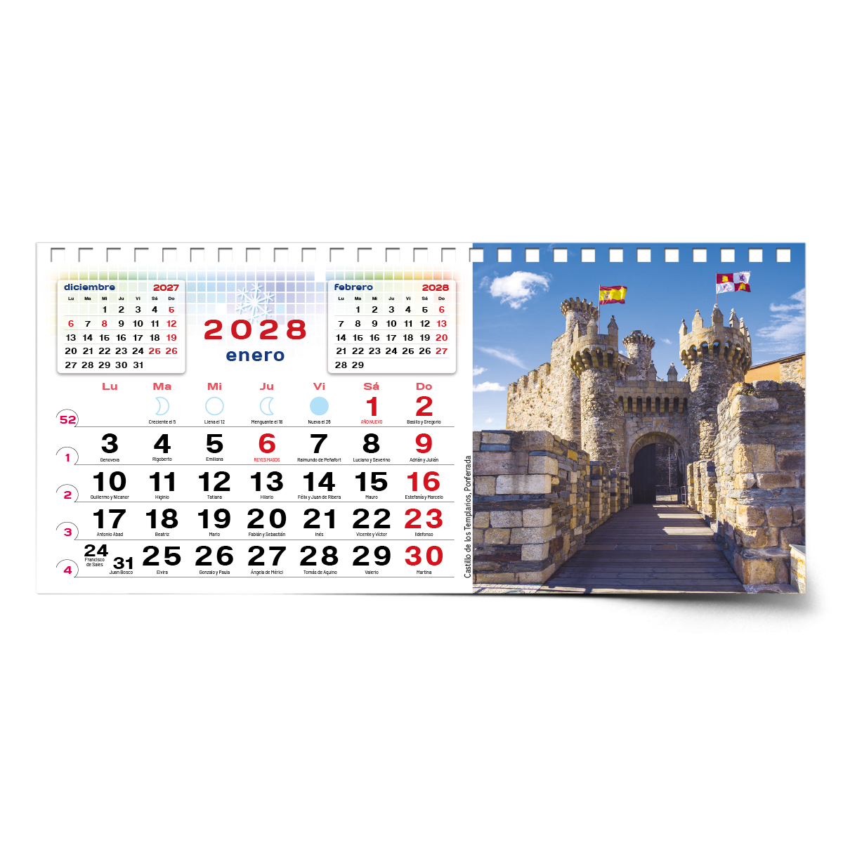 Calendario de mesa con wire-O W-220 LEÓN Y SUS RINCONES - Imagen 17