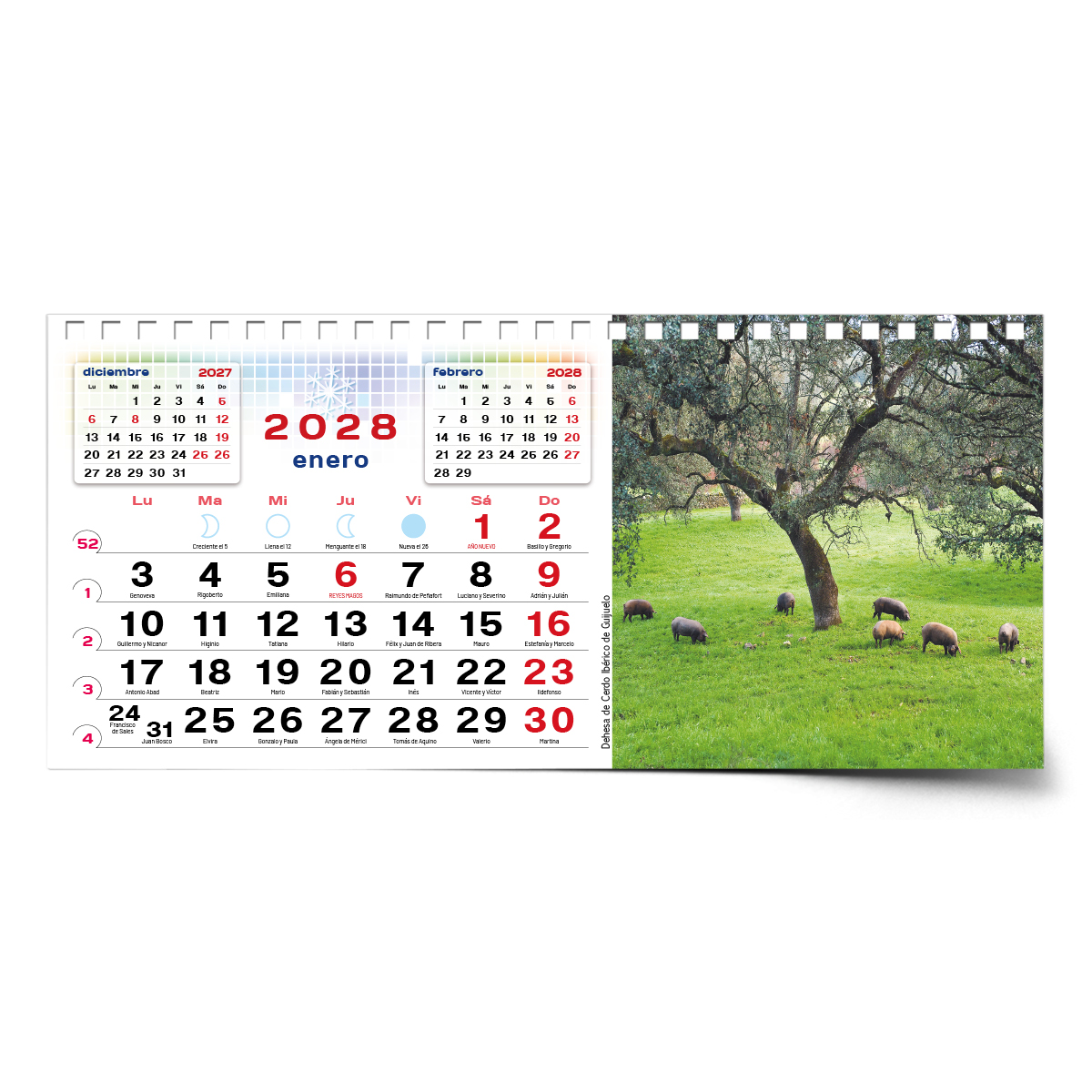 Calendario de mesa con wire-O W-220 SALAMANCA Y SUS RINCONES - Imagen 17