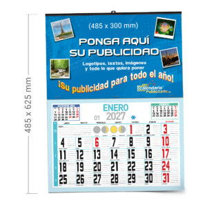 Calendario de pared con faldilla NOTAS 485 mm