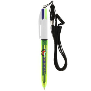 BIC© 4 Colours Fluo bol¡grafo + lanyard