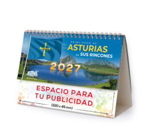 Calendario de mesa con wire-o W-220 ASTURIAS Y SUS RINCONES
