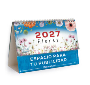 Calendario de mesa con wire-O W-220 FLORES