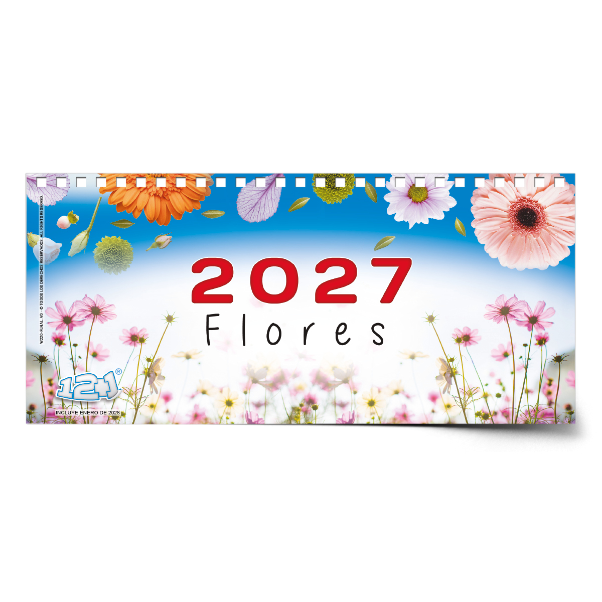 Calendario de mesa con wire-O W-220 FLORES - Imagen 4