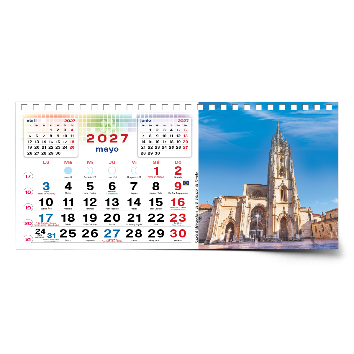 Calendario de mesa con wire-o W-220 ASTURIAS Y SUS RINCONES - Imagen 9