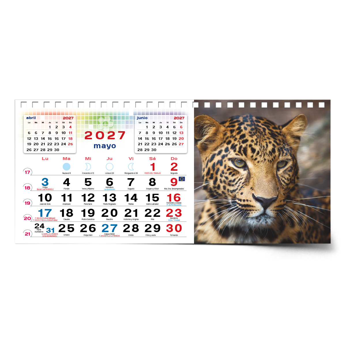 Calendario de mesa con wire-O W-220 ANIMALES - Imagen 9