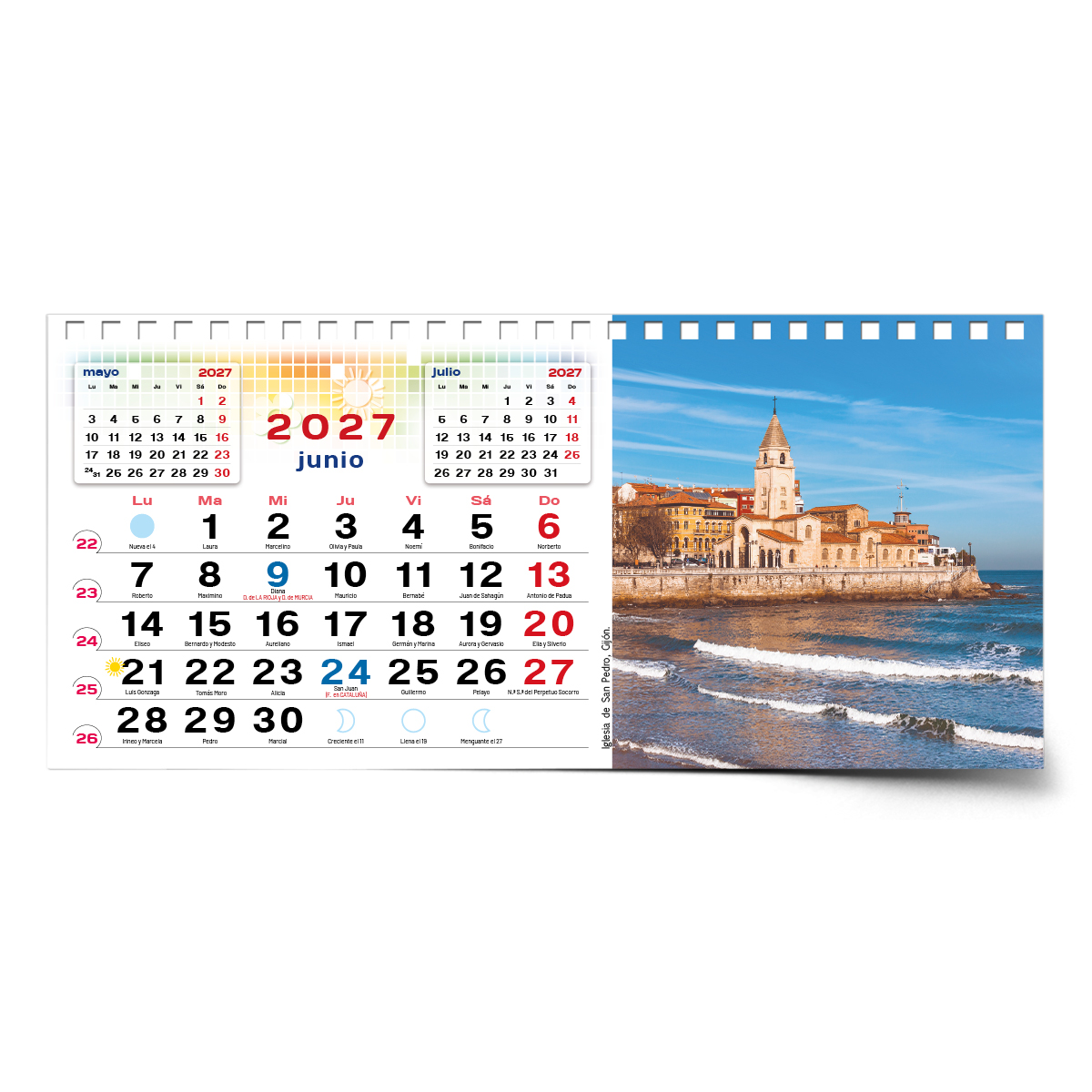 Calendario de mesa con wire-o W-220 ASTURIAS Y SUS RINCONES - Imagen 10