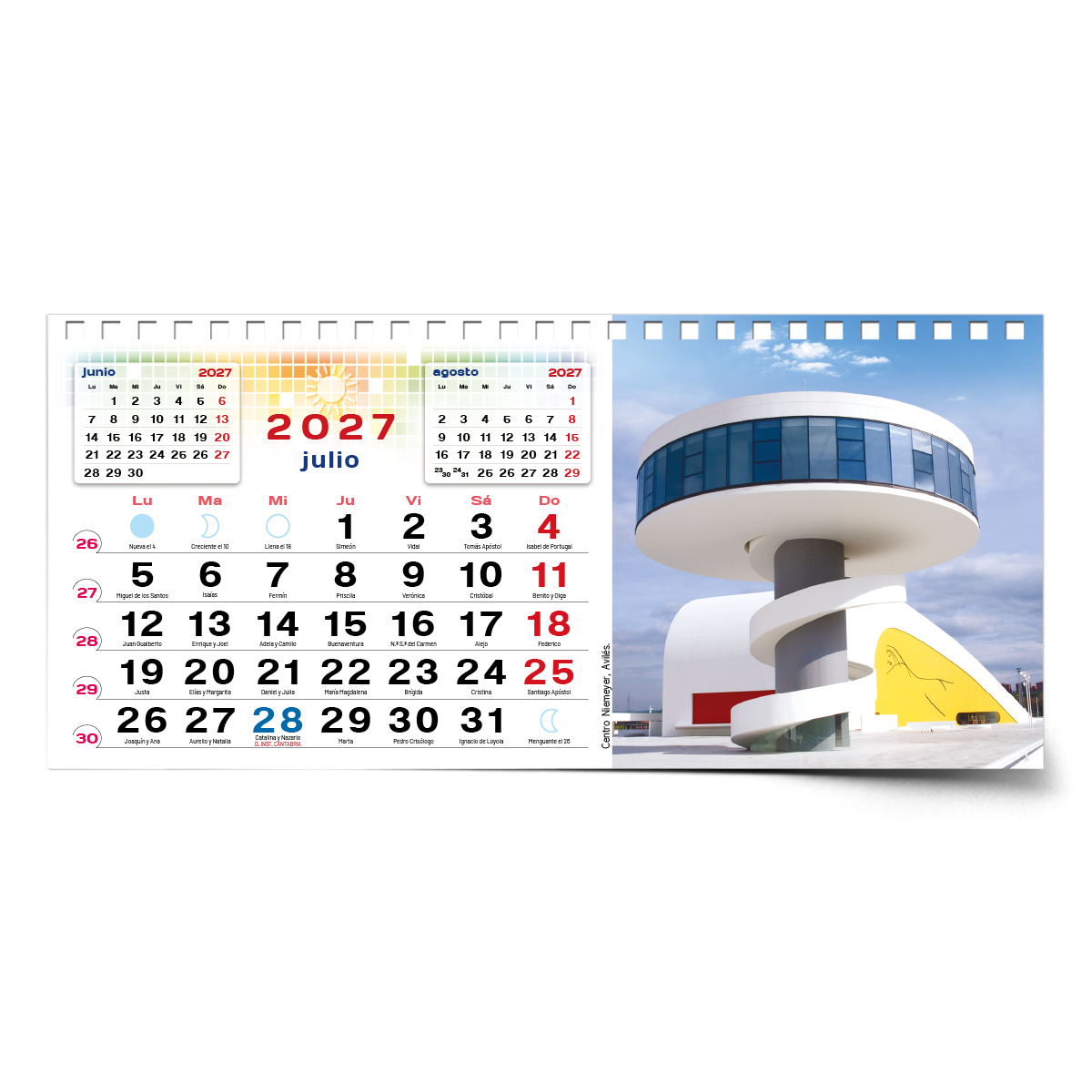 Calendario de mesa con wire-o W-220 ASTURIAS Y SUS RINCONES - Imagen 11