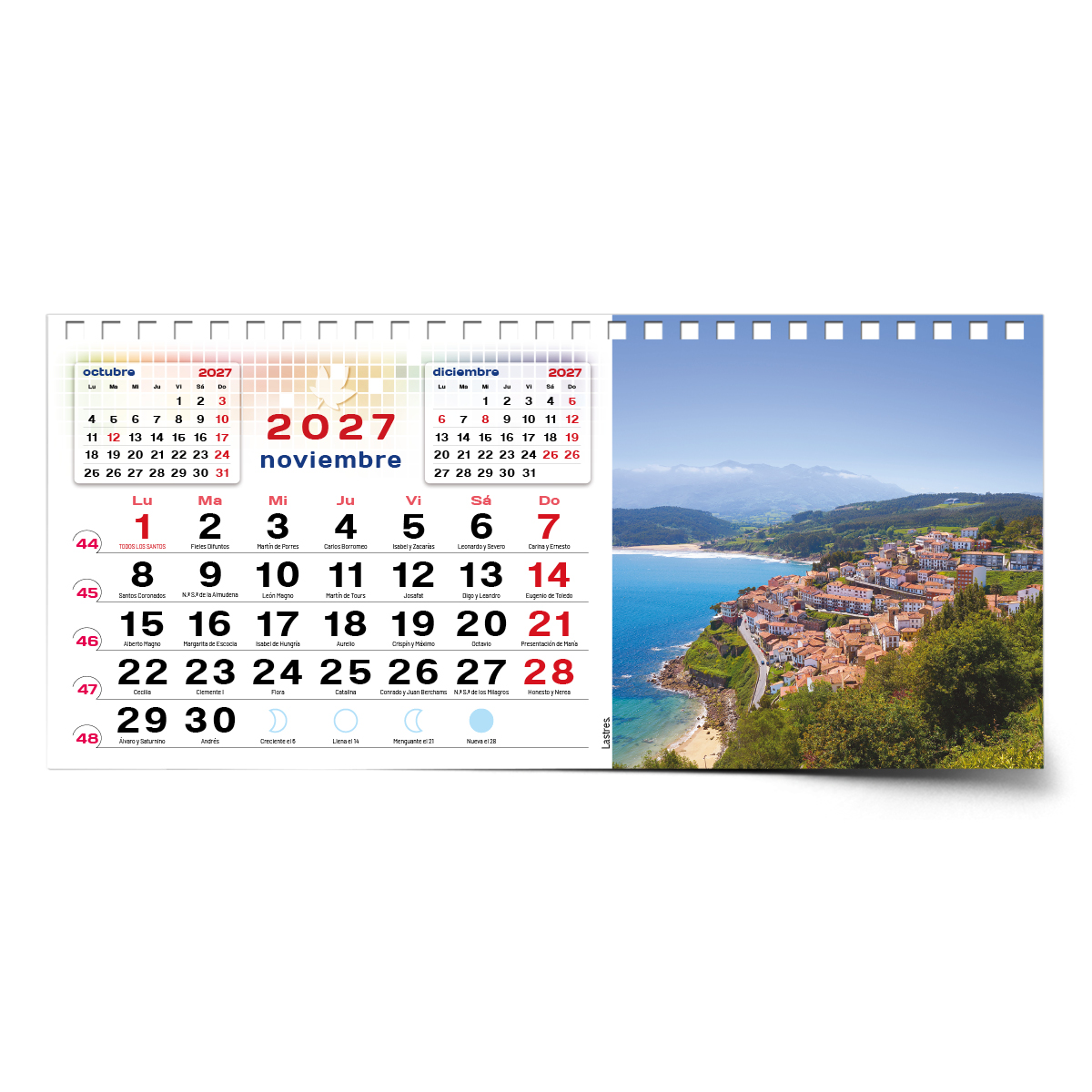 Calendario de mesa con wire-o W-220 ASTURIAS Y SUS RINCONES - Imagen 15