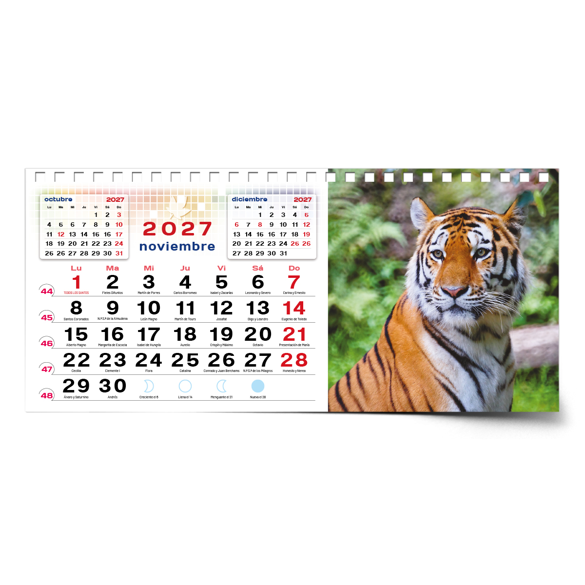 Calendario de mesa con wire-O W-220 ANIMALES - Imagen 15