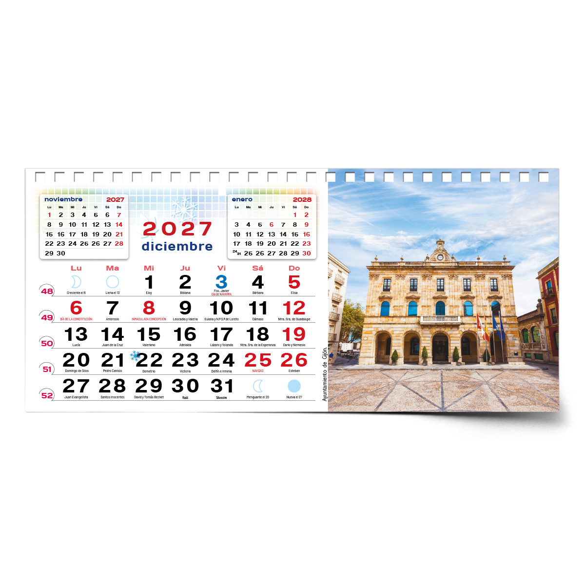 Calendario de mesa con wire-o W-220 ASTURIAS Y SUS RINCONES - Imagen 16