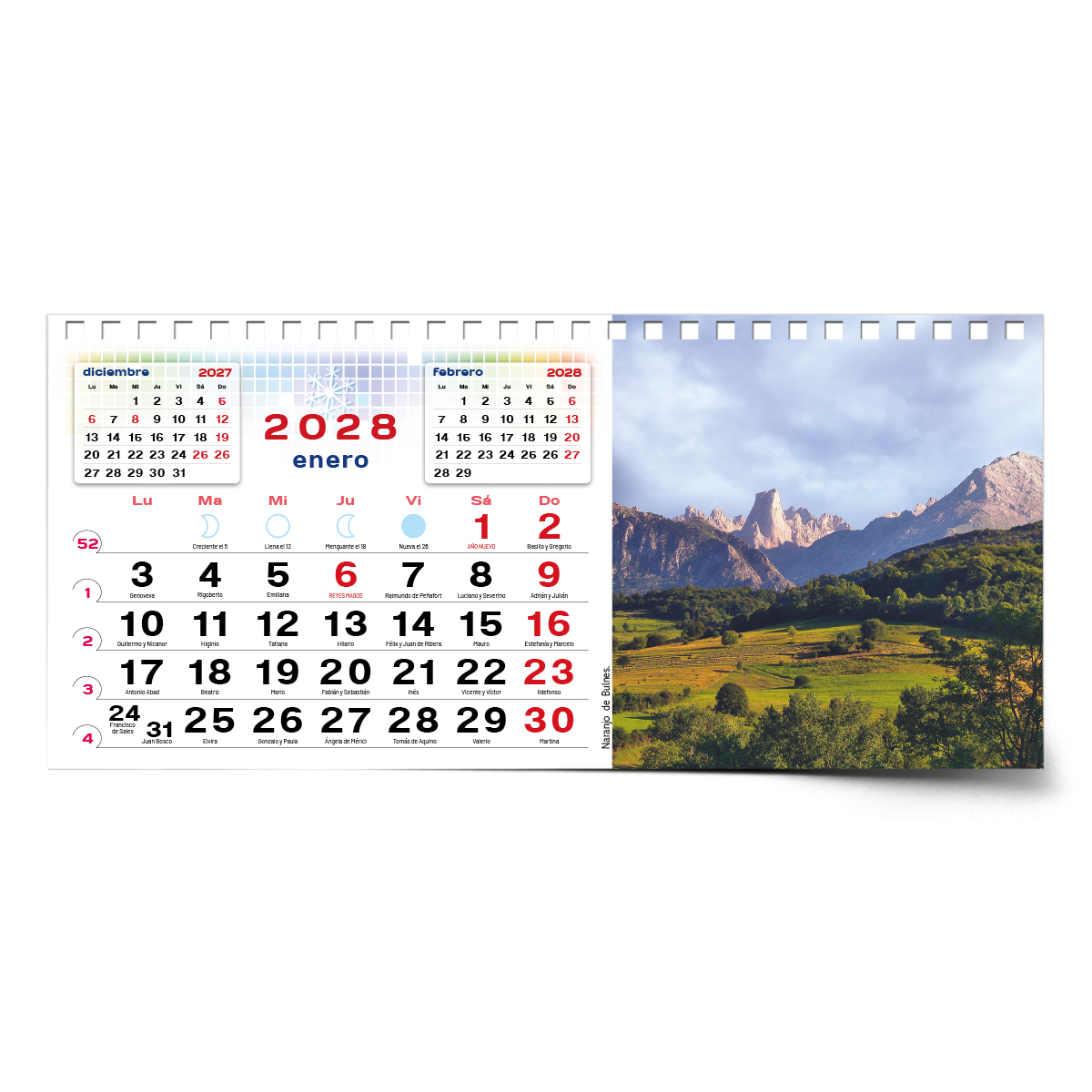 Calendario de mesa con wire-o W-220 ASTURIAS Y SUS RINCONES - Imagen 17