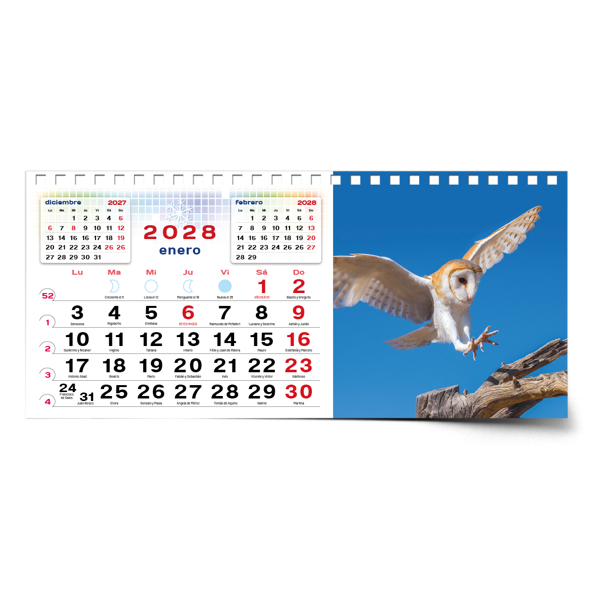 Calendario de mesa con wire-O W-220 ANIMALES - Imagen 17