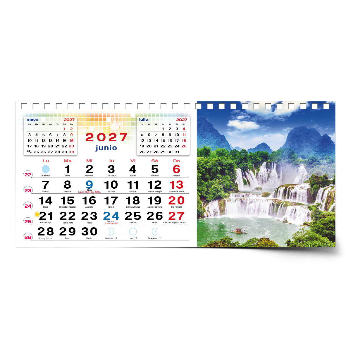Calendario de mesa con wire-O W-220 PAISAJES - Imagen 10
