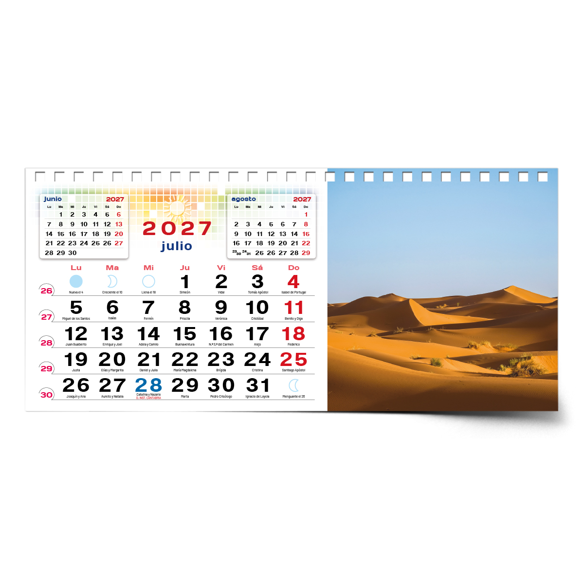 Calendario de mesa con wire-O W-220 PAISAJES - Imagen 11