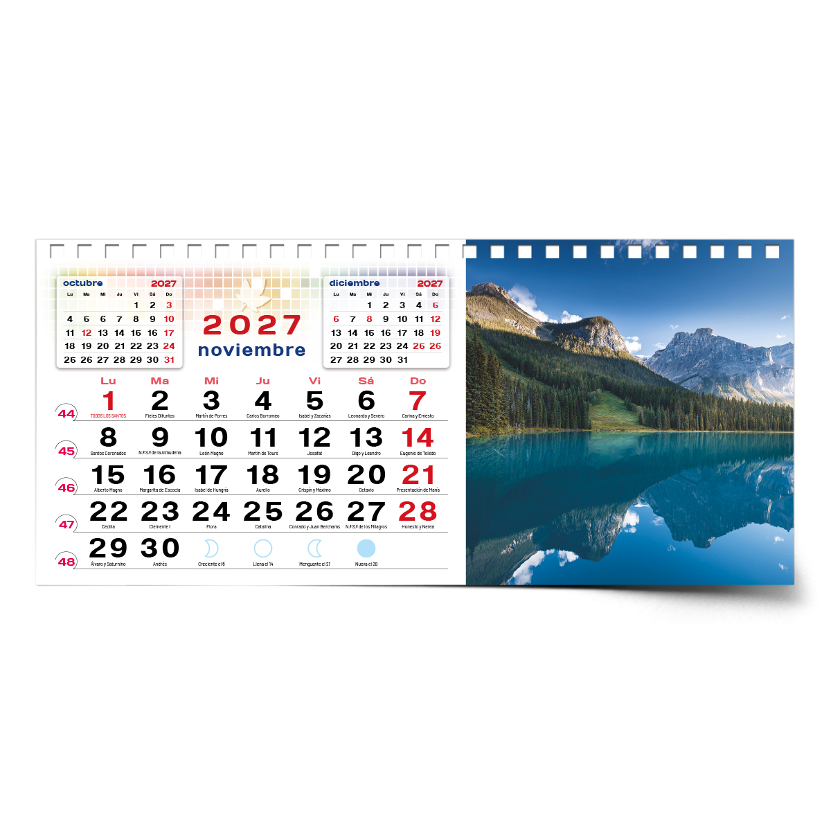 Calendario de mesa con wire-O W-220 PAISAJES - Imagen 15