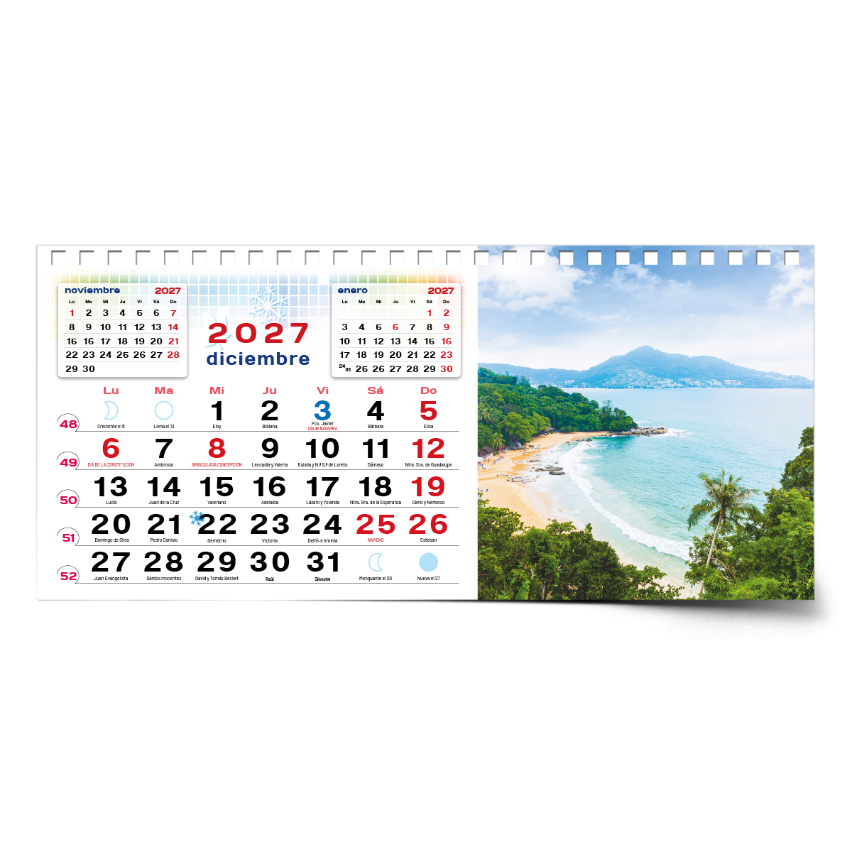 Calendario de mesa con wire-O W-220 PAISAJES - Imagen 16